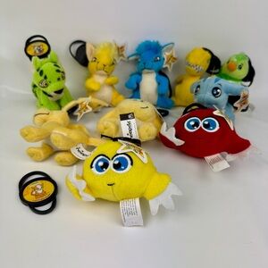 NOS Neopets Plush McDonald's Lot Of 10 w/tags and Backpack Clip